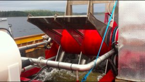 Yourbrook tidal energy equipment on a boat deck